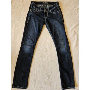 Silver Jeans Berkley Straight Women's Size 26/32 Blue Stretch